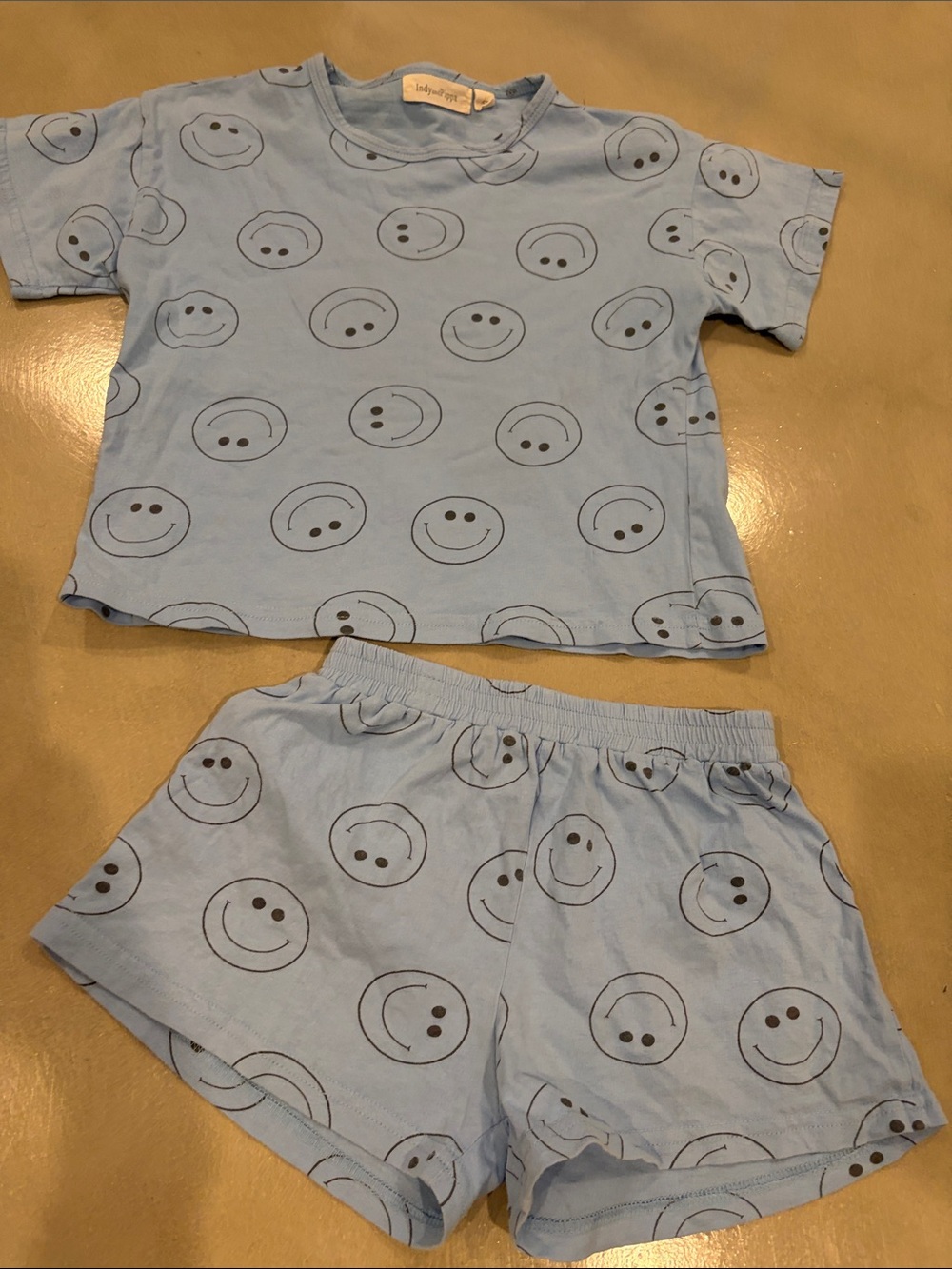 Kids Light Blue Smiley I&P Set - Picture 2 of 3